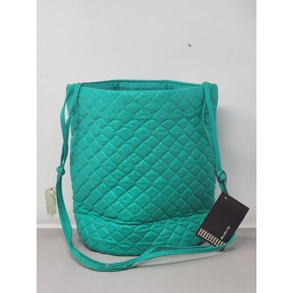 Shirl Miller LTD Quilted Aqua Green‎ Shoulder Bag Straps Colorful Lined Interior - Picture 2 of 14